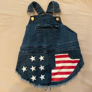Top Paw Americana Flag Jean Pet Dress